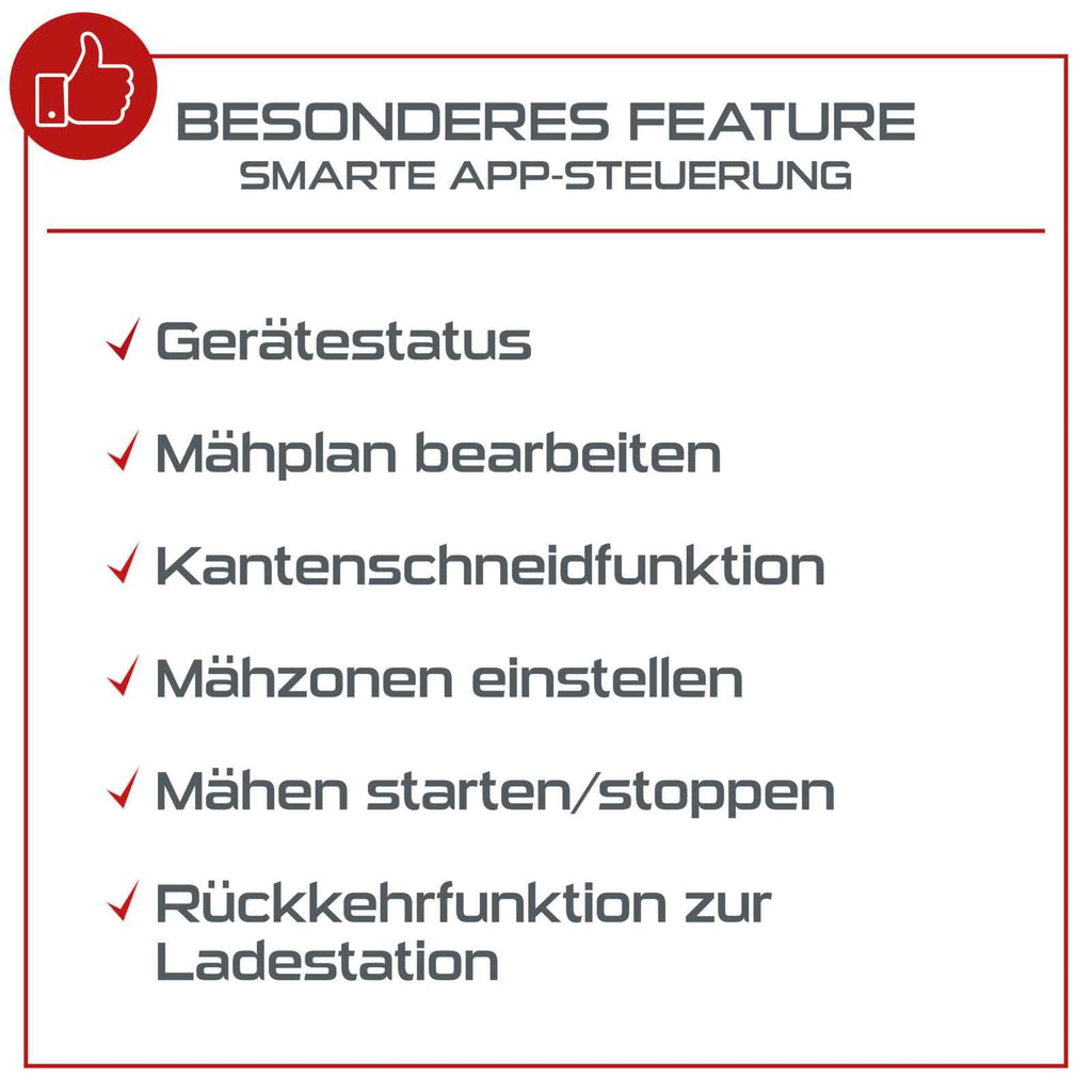 Practixx Mähroboter bis zu 600 qm² | 18cm Schnittbreite | 20-60 mm Schnitthöhe | Regensensor | Kantenmähen | Wireless | App-gesteuert | Digitale Anzeige | 35% Steigung | PX-RRM-600Wi Akku Rasenmäher