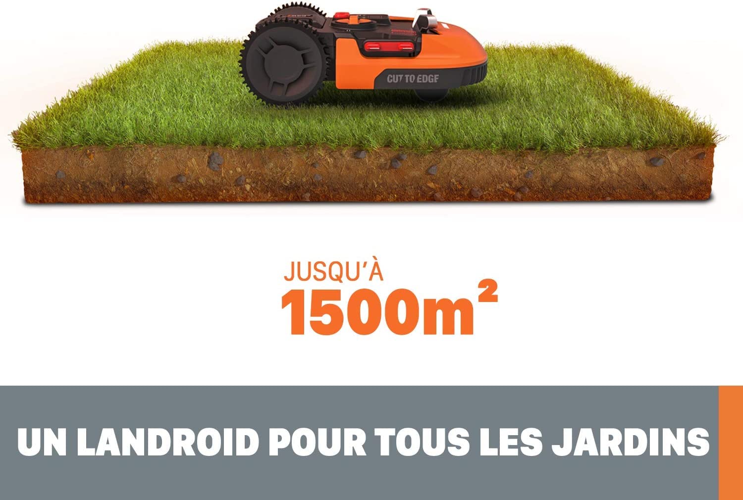 WORX Landroid L WR153E Mähroboter/Akkurasenmäher für große Gärten bis 1500 qm/Selbstfahrender Rasenmäher für einen sauberen Rasenschnitt im Handumdrehen
