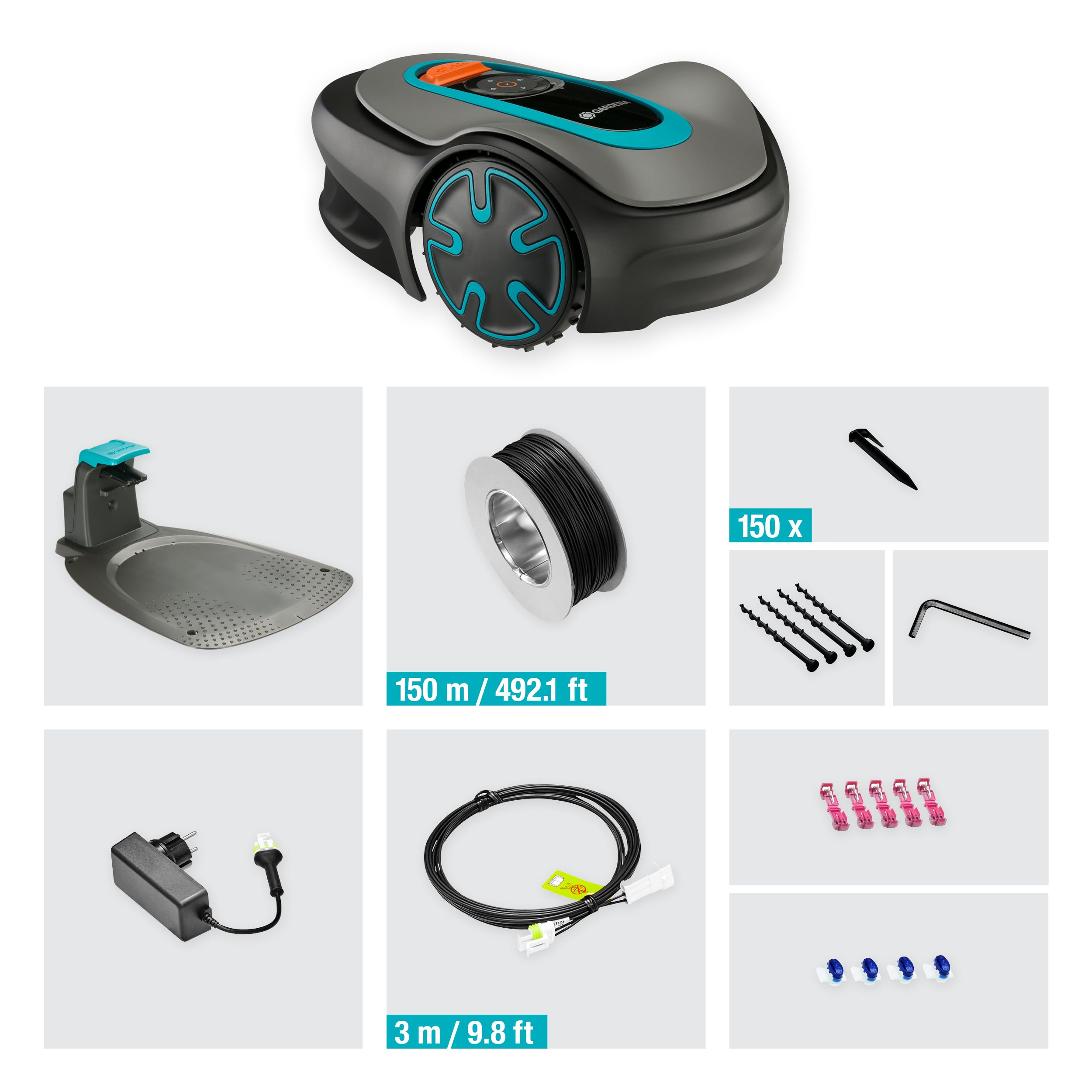 Gardena Mähroboter SILENO minimo 350 m² exklusiv für Amazon: intelligenter Rasenmäher mit optimaler Konnektivität, mit Gardena Bluetooth App programmierbar (15208-47)