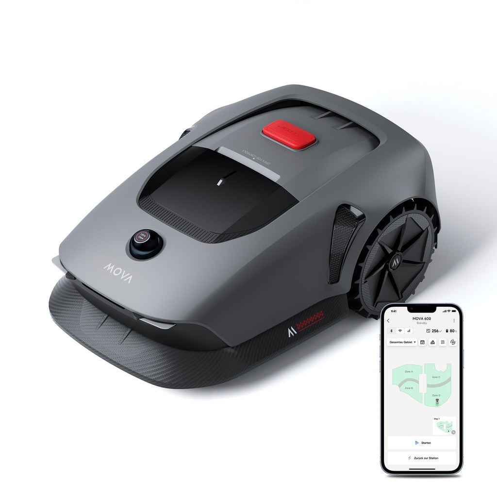 MOVA 600 Kit, Rasenmäher Roboter mit 81x Ersatzmesser, 360° 3D LiDAR Mähroboter ohne Begrenzungskabel & genaue Kartierung bis 800 m², Smarte Hindernisvermeidung, App-Steuerung, U-förmiges Schneiden