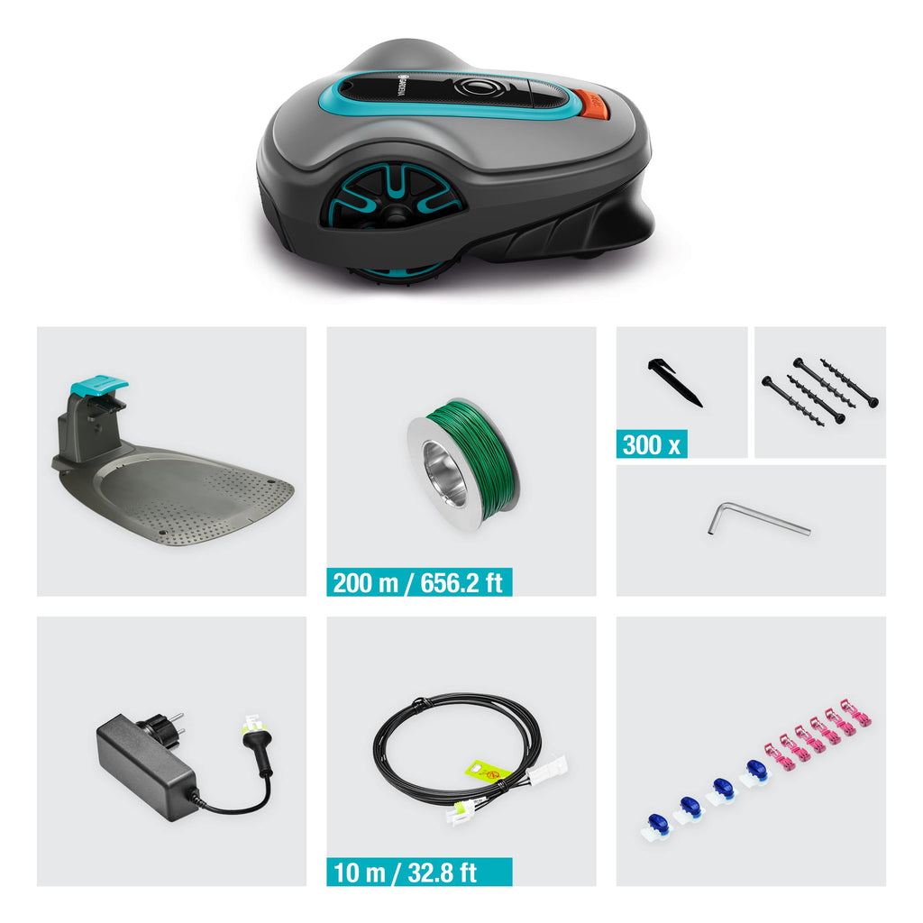 Gardena SILENO life: Mähroboter für Rasenflächen bis 1000 m², Bluetooth-App bedienbar, Easy-Passage-Funktion, mit 57 db(A) sehr leise, Steigungen bis zu 35 Prozent, mäht bei jedem Wetter (15102-20)