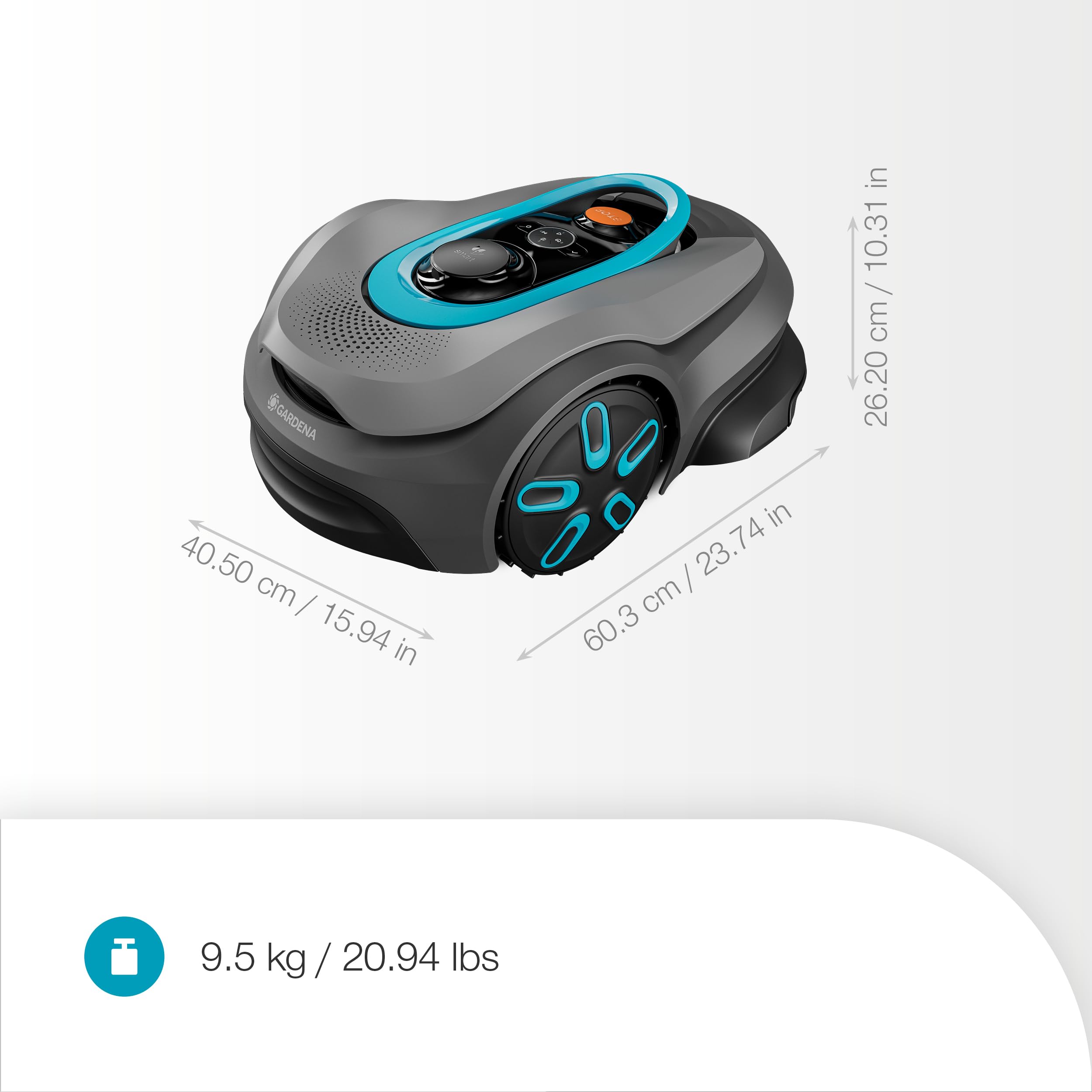 Gardena smart SILENO Sense 400 m² Mähroboter: Technologie ohne Begrenzungskabel, Mähen mit KI, Eingebaute Kamera (19941-20)