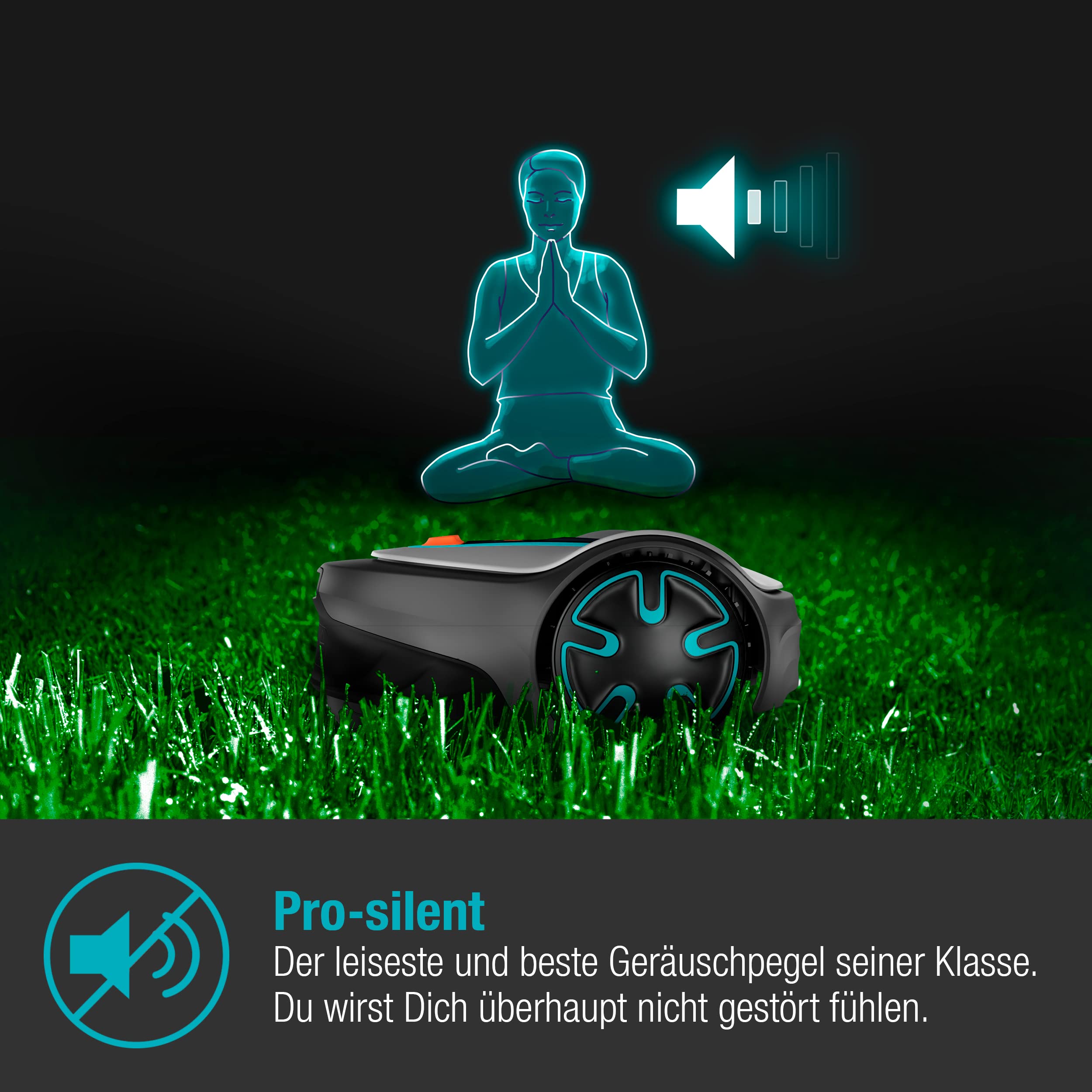 Gardena Mähroboter SILENO minimo 350 m² exklusiv für Amazon: intelligenter Rasenmäher mit optimaler Konnektivität, mit Gardena Bluetooth App programmierbar (15208-47)