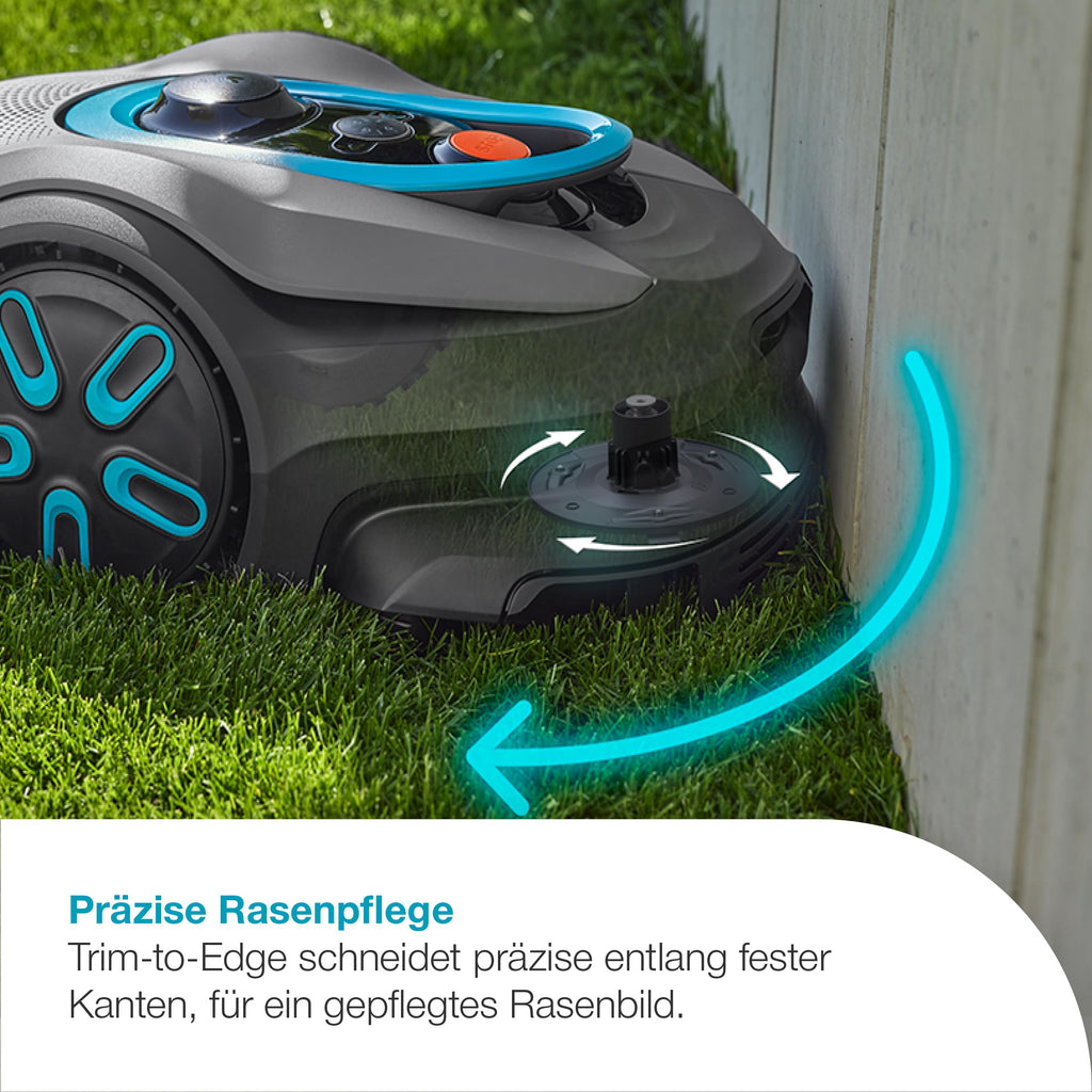 Gardena smart SILENO Sense 400 m² Mähroboter: Technologie ohne Begrenzungskabel, Mähen mit KI, Eingebaute Kamera (19941-20)