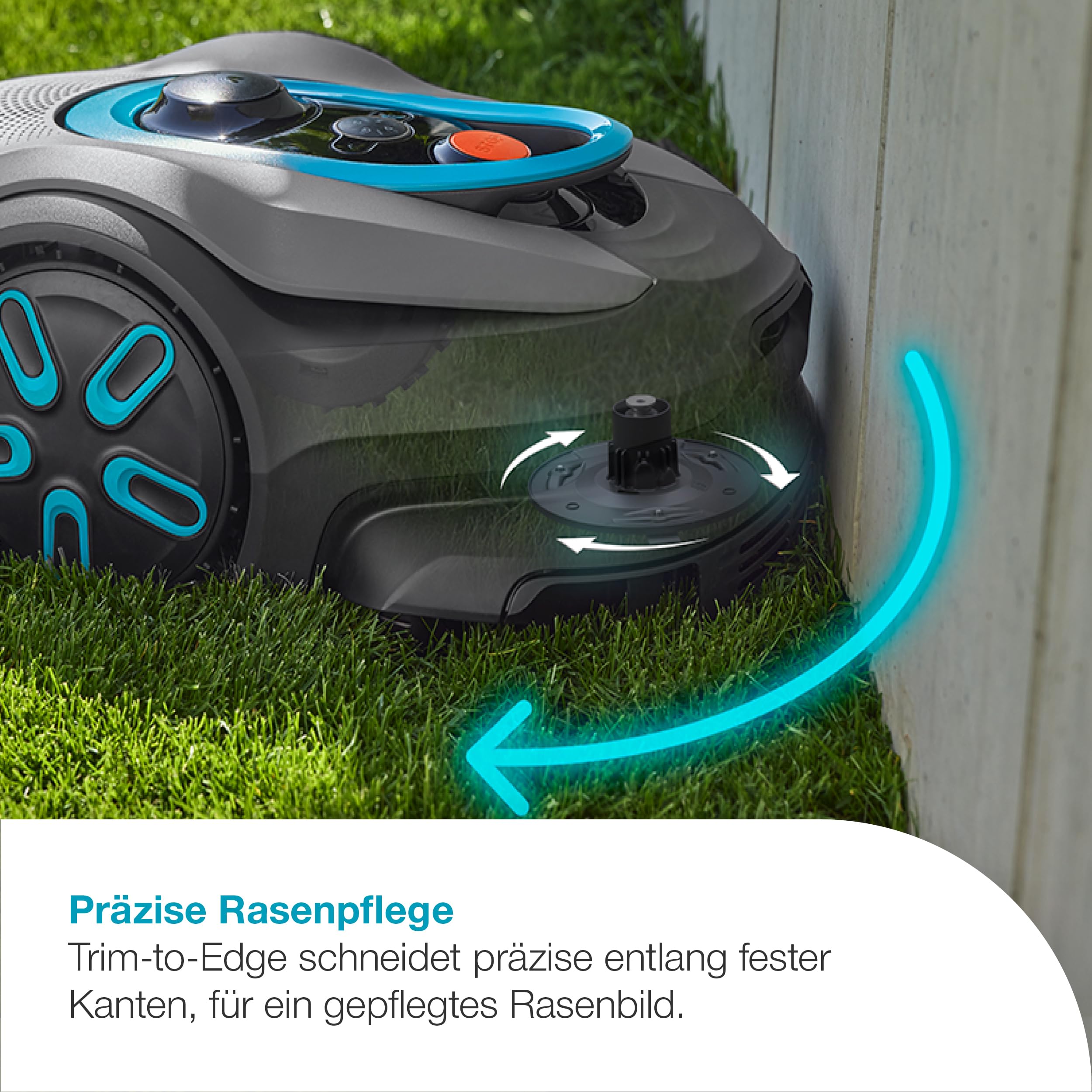 Gardena smart SILENO Sense 400 m² Mähroboter: Technologie ohne Begrenzungskabel, Mähen mit KI, Eingebaute Kamera (19941-20)