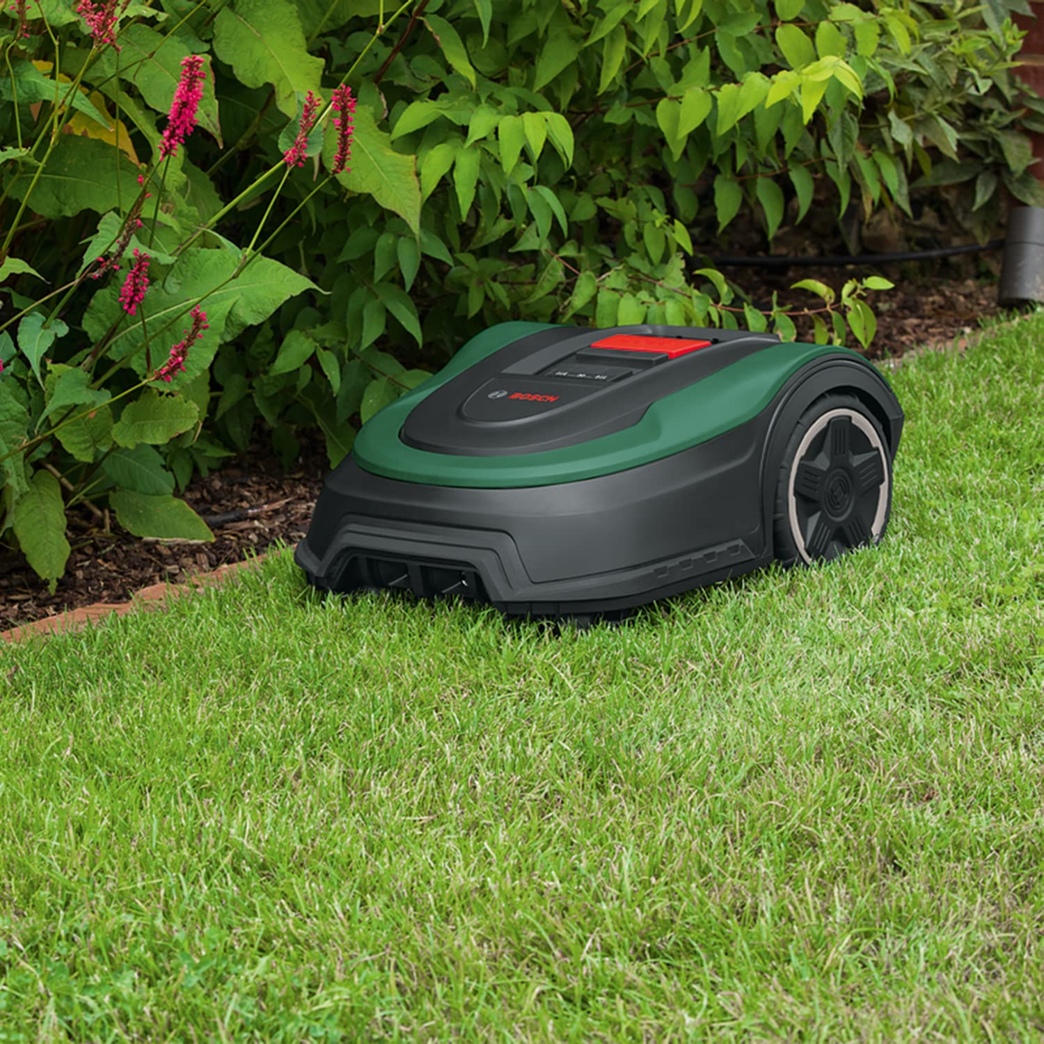 Bosch Rasenmäher Roboter Indego S+ 500 (mit 18V Akku und App-Funktion, Ladestation enthalten, Schnittbreite 19 cm, für Rasenflächen bis 500 m², im Karton)
