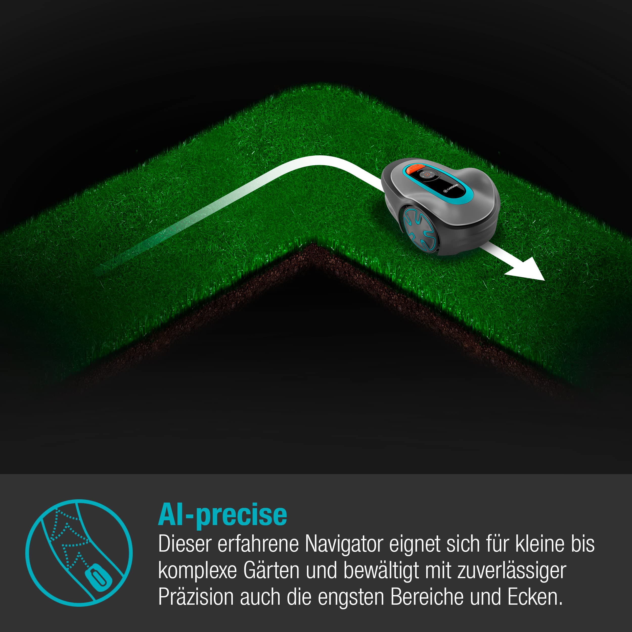 Gardena Mähroboter SILENO minimo 350 m² exklusiv für Amazon: intelligenter Rasenmäher mit optimaler Konnektivität, mit Gardena Bluetooth App programmierbar (15208-47)