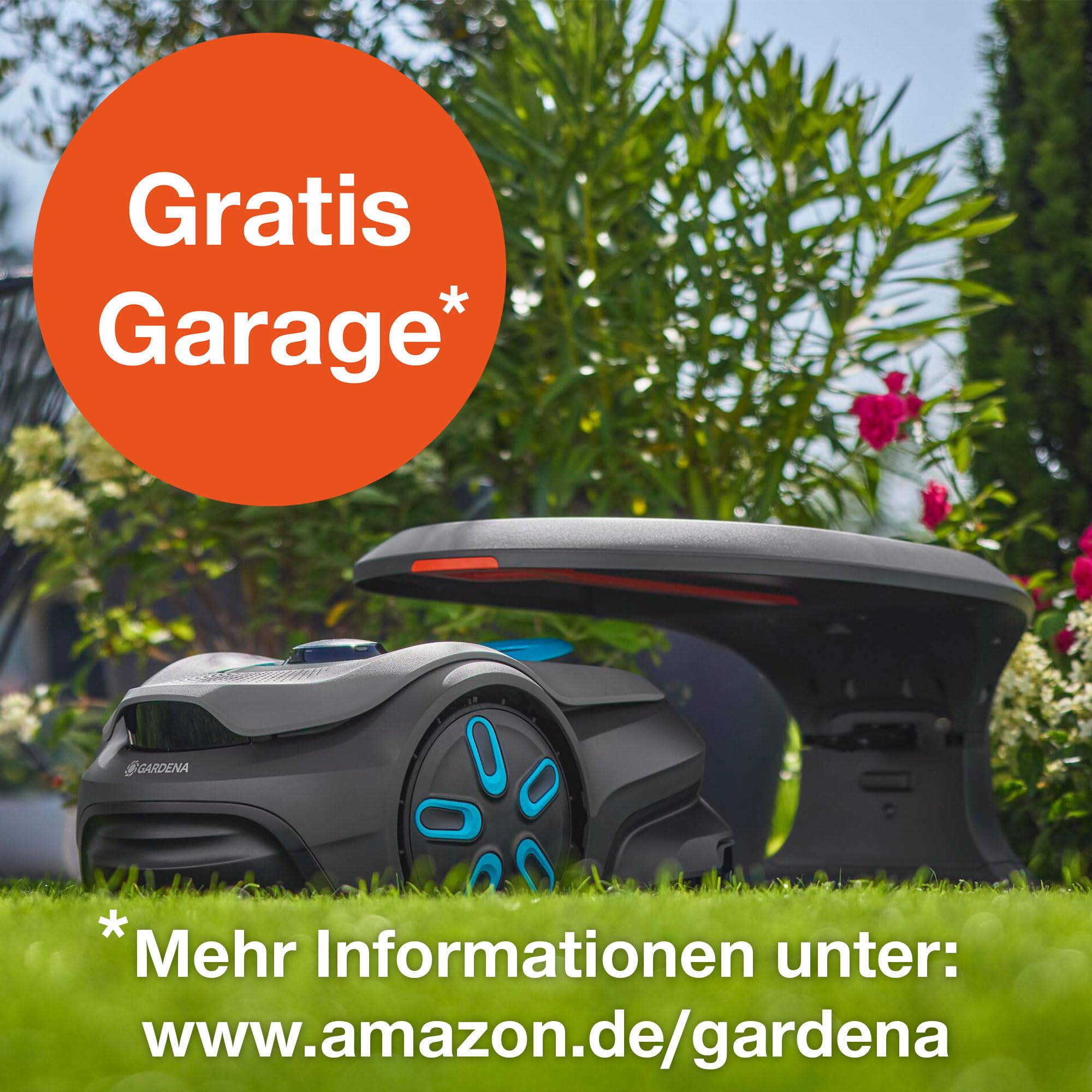 Gardena Mähroboter SILENO minimo 250 m²: intelligenter Rasenmäher mit optimaler Konnektivität, mit Gardena Bluetooth App programmierbar, DE-Version (15201-20)