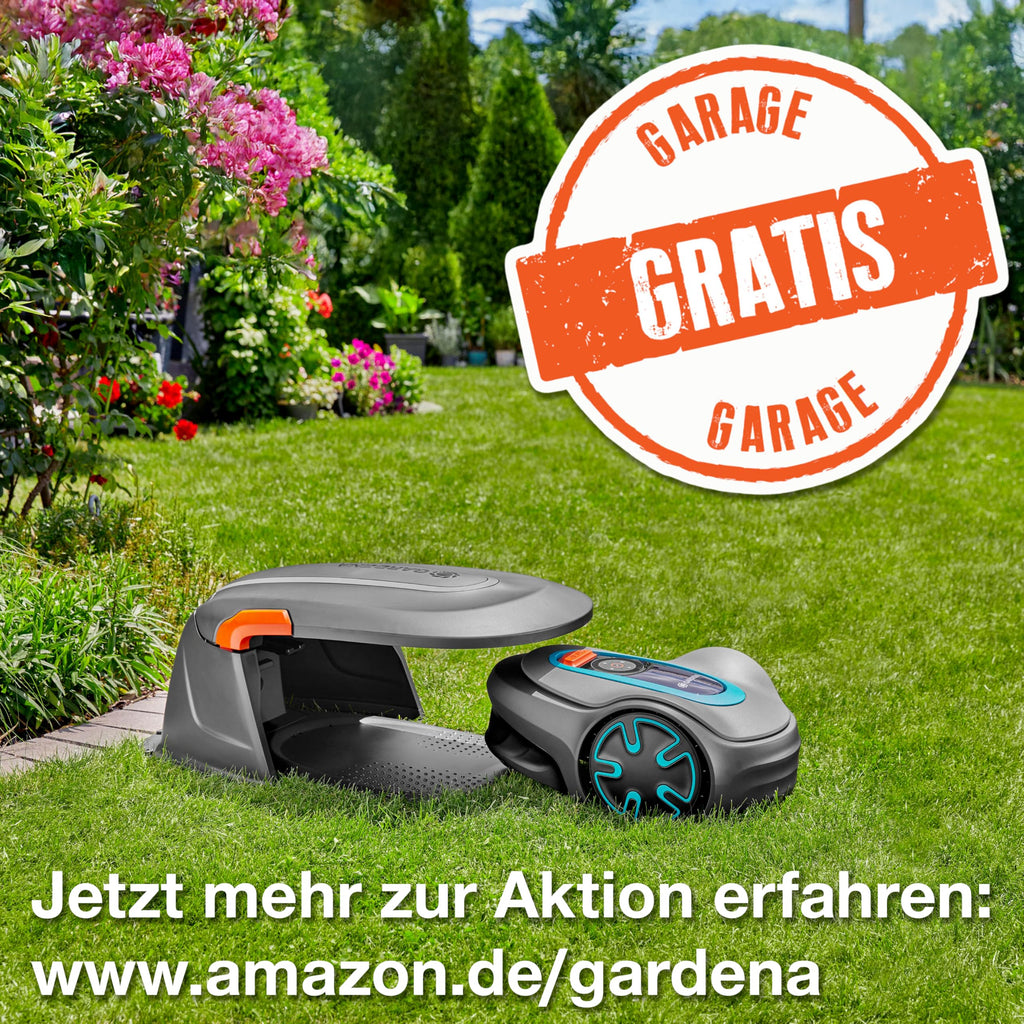 Gardena Mähroboter smart SILENO City 600 m² Set: Innovative LONA AI-Technologie, Steuerung per App, SensorControl, für Steigungen bis zu 35 Prozent, inkl. smart Gateway, DE-Version (19603-60)