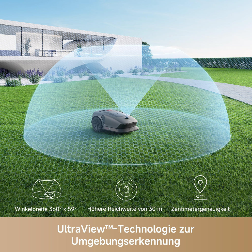 MOVA 600 Kit, Rasenmäher Roboter mit 81x Ersatzmesser, 360° 3D LiDAR Mähroboter ohne Begrenzungskabel & genaue Kartierung bis 800 m², Smarte Hindernisvermeidung, App-Steuerung, U-förmiges Schneiden